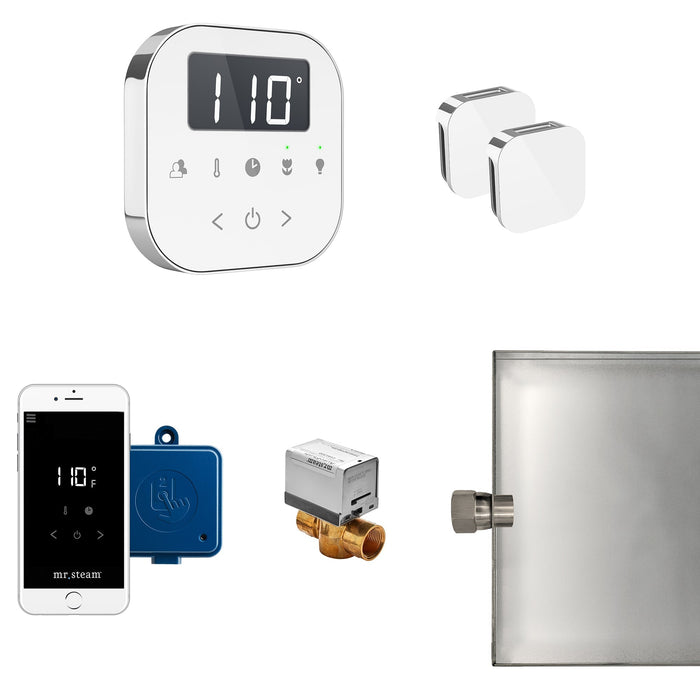 AirButler Max Steam Shower Control Package with AirTempo Control and Aroma Glass SteamHead - Sauna Heater Supply