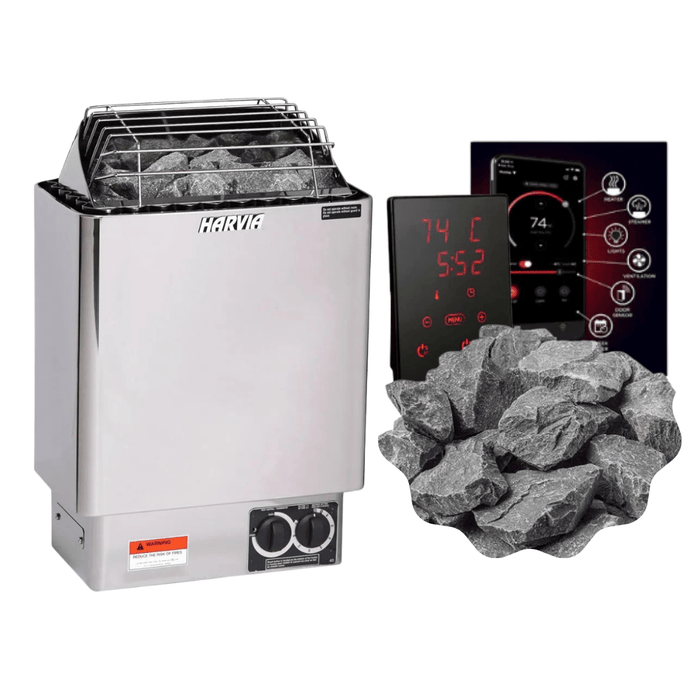 Harvia KIP80W Electric Sauna Heater Package - Sauna Heater Supply