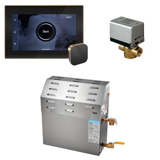 MS (iSteamX) 5 kW (5000 W) Steam Shower Generator Package with iSteamX Control in Black - Sauna Heater Supply