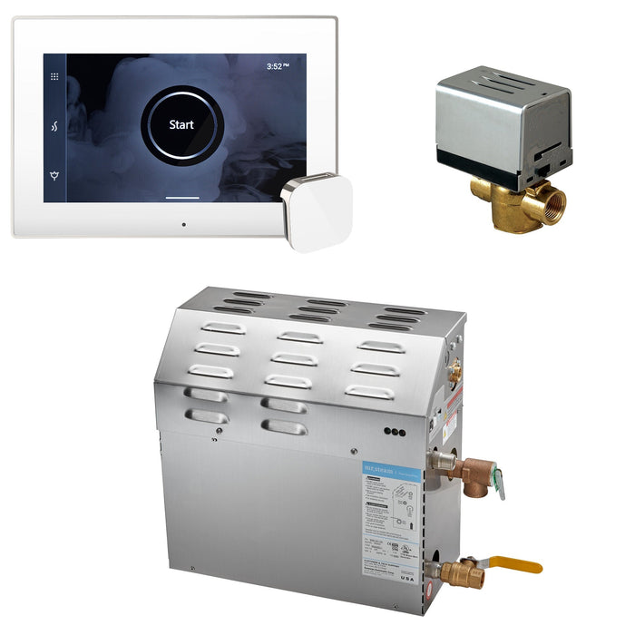MS (iSteamX) 6 kW (6000 W) Steam Shower Generator Package with iSteamX Control in White - Sauna Heater Supply