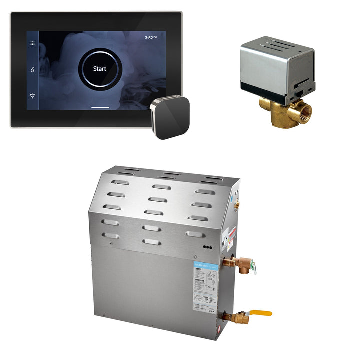 MS (iSteamX) 7.5 kW (7500 W) Steam Shower Generator Package with iSteamX Control in Black - Sauna Heater Supply