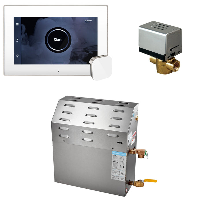 MS (iSteamX) 9 kW (9000 W) Steam Shower Generator Package with iSteamX Control in Black - Sauna Heater Supply
