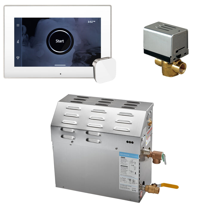 MS (iSteamX) 9 kW (9000 W) Steam Shower Generator Package with iSteamX Control in White - Sauna Heater Supply
