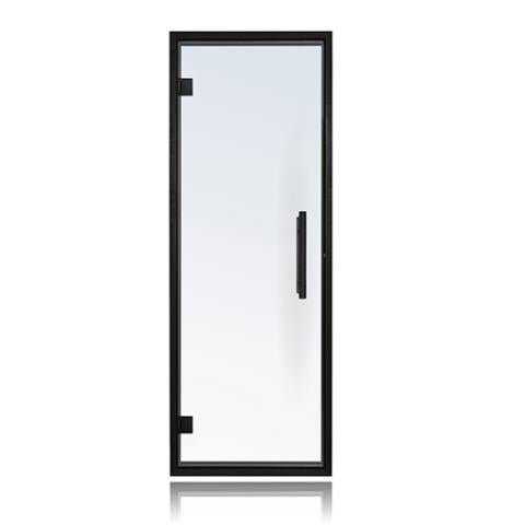 ProSaunas Clear Glass Sauna Door 24x73 Black Alder - Sauna Heater Supply