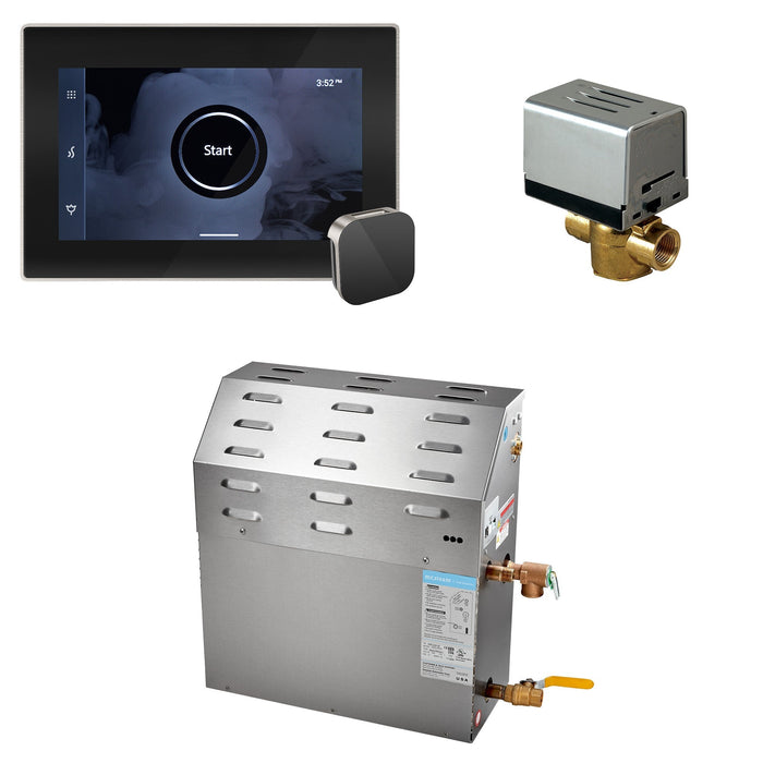 Super (iSteamX) 10 kW (10000 W) Steam Shower Generator Package with iSteamX Control in Black - Sauna Heater Supply
