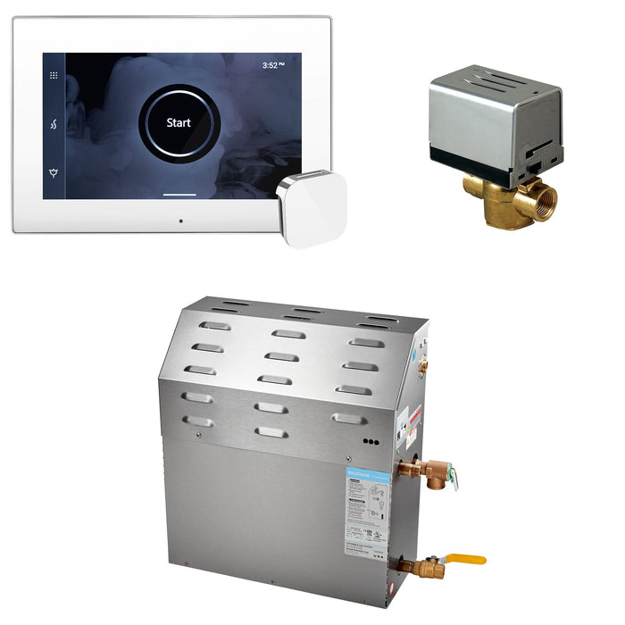 Super (iSteamX) 12 kW (12000 W) Steam Shower Generator Package with iSteamX Control in Black - Sauna Heater Supply