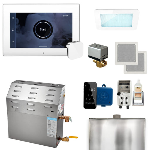 Super (XDream) 15000 - Watt Steam Generator with iSteamX Control and Aroma Glass Steamhead in Black - Sauna Heater Supply