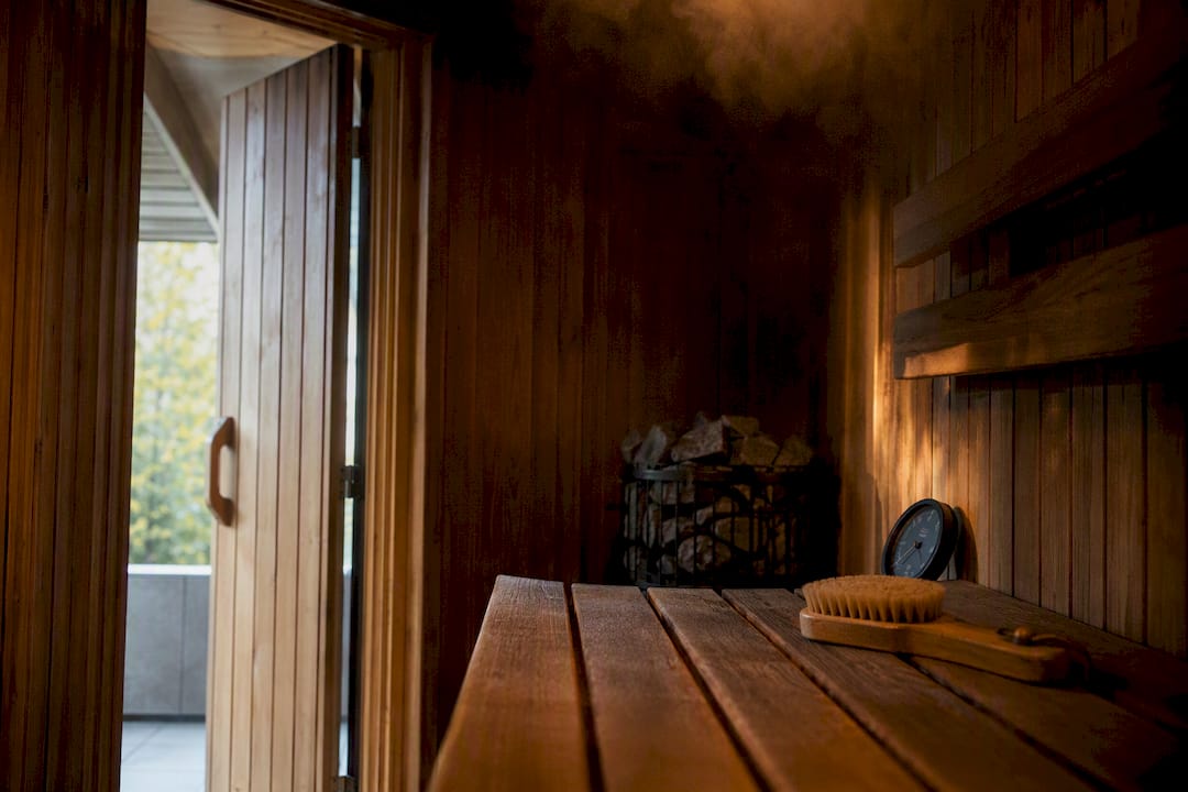 Sauna wood drying with heater on low heat