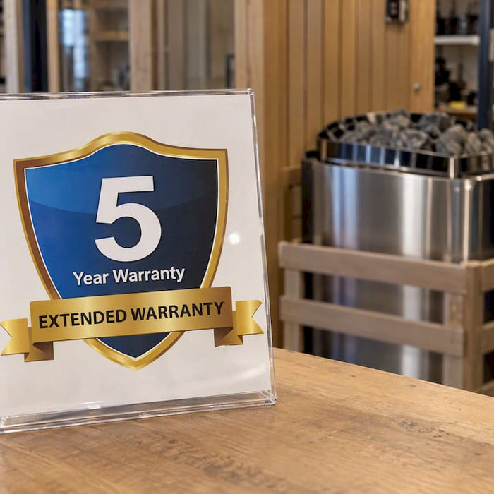 Sauna warranty item at supplier counter