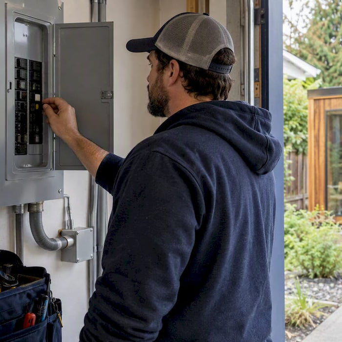 GFCI breaker serving a detached sauna circuit