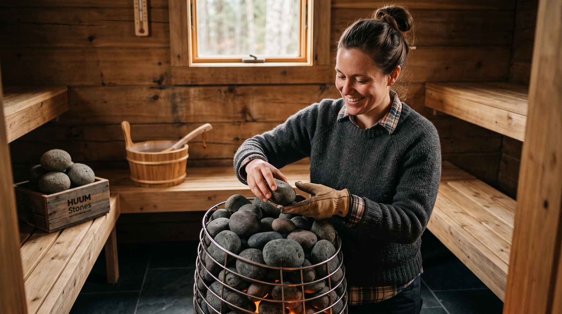 A Guide to Placing Sauna Stones in Huum Sauna heater