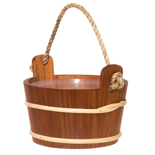 Rento Sauna Bucket, Thermo-Alder, Rope Handle, 4L