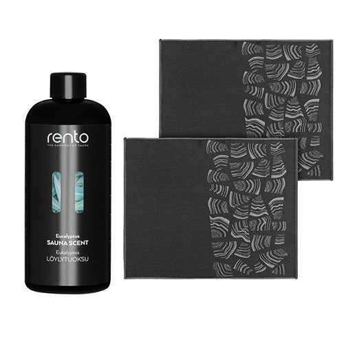 Rento 400ml Eucalyptus Sauna Scent & 2 Pino Seat Covers