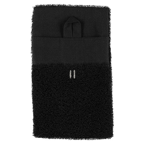 Rento Sauna Wash Mitten, Black, Terry Linen, Double-Lined, 6" x 10"