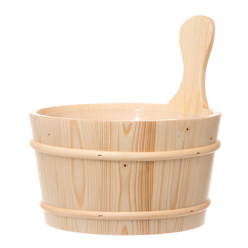 Rento Sauna Bucket w/ Plastic Liner, Spruce, 4L