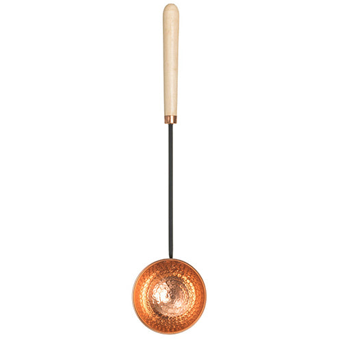 Rento Sauna Ladle, Copper, Wooden Handle, 19"
