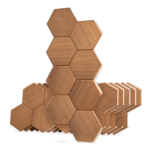 Sauna Wall Panels, Hexagon Pattern, Thermo-Abachi
