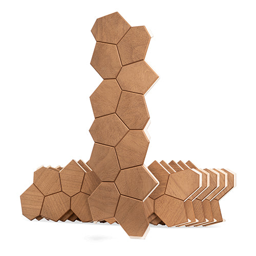 Sauna Wall Panels, Irregular Hexagon Pattern, Thermo-Abachi