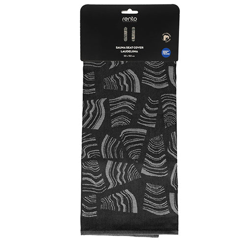 Rento Seat Cover, 100% Cotton, Coal Black, 20" x 59"