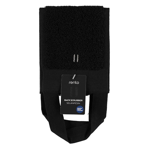 Rento Back Washer, Linen Terry, Black, 6" x 28"