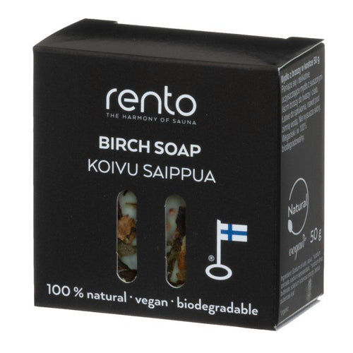Rento Natural Birch Soap Bar, Vegan, 50G