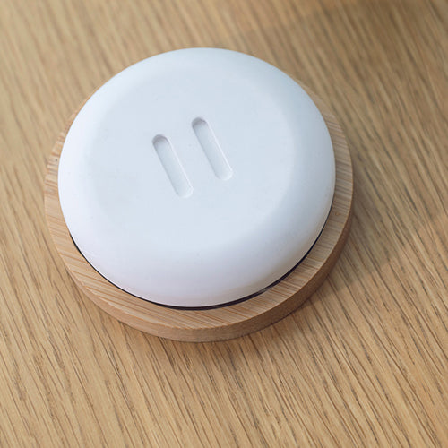 Rento Stone Aroma Diffuser with Bamboo Tray, White