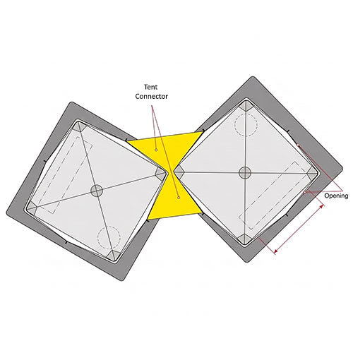 SaunaLife SaunaTrekker Tent Connector Zip-In Insulated Tent Connection