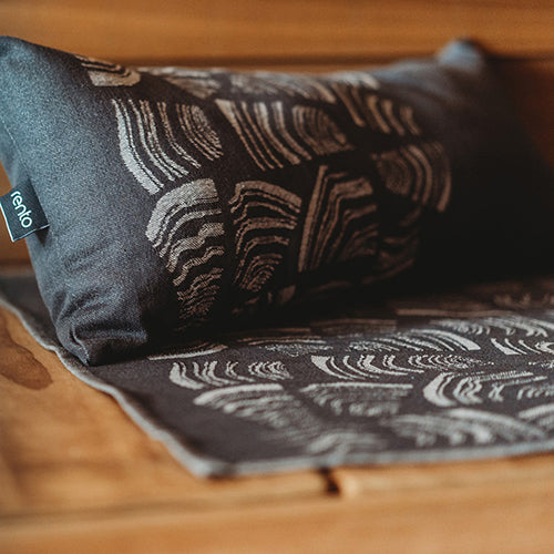 Rento Seat Cover, 100% Cotton, Coal Black, 20" x 59"