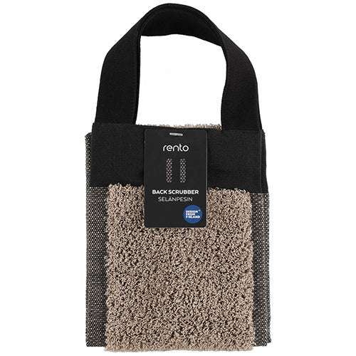 Rento Back Washer, Linen Terry, Brown, 6" x 28"