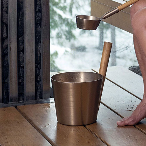 Rento Sauna Ladle, Thermo-Bamboo Handle w/ Aluminum