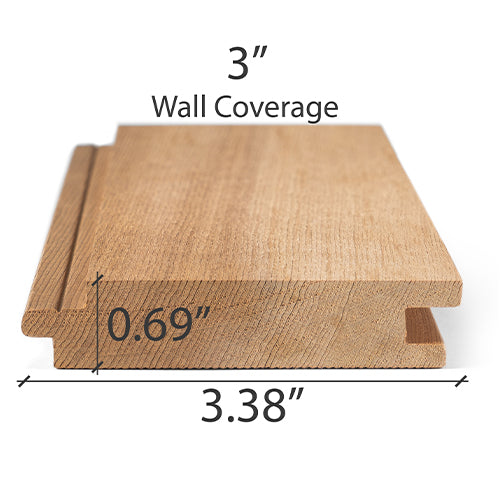 ProSaunas Sauna Wood, Vertical Grain, Clear Grade A+, Tongue & Groove, Nickel-Gap, Wall Material
