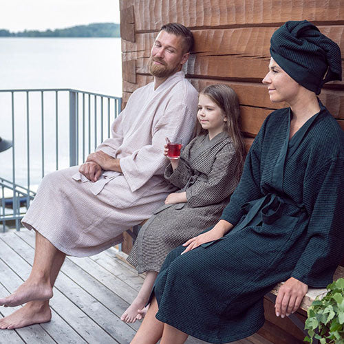 Rento Bath Robe, Cotton/Polyester, S/M