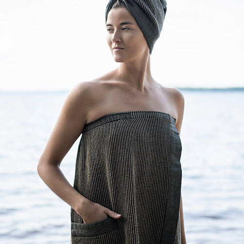 Rento Sauna Sarong, Velcro Fastening, Cotton/Polyester