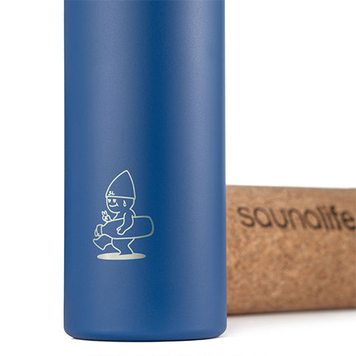 SaunaLife Insulated Water Bottle Double-Wall Stainless w/ Cork-Neoprene Exterior Sleeve