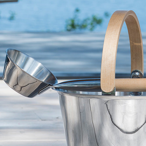 Rento Sauna Ladle, Stainless Steel w/ Birch Wood Handle
