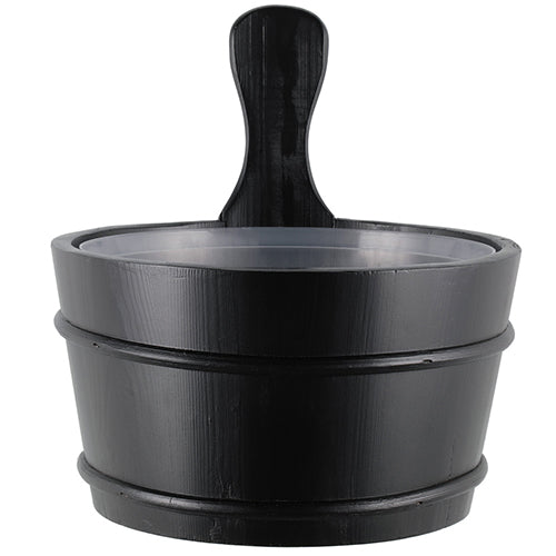 Rento Sauna Bucket w/ Plastic Liner, Black Pine, 4L