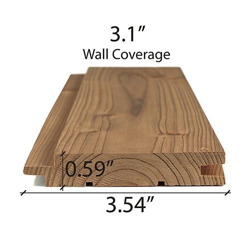 ProSaunas Sauna Wood, Thermally-Modified, Tongue & Groove, STS4 Profile, Nickel-Gap, Wall Material