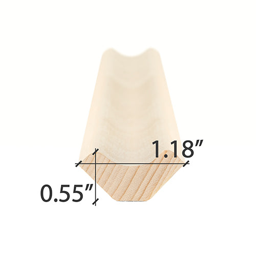 PROSAUNAS ASPEN 1X2 INSIDE CORNER TRIM SI