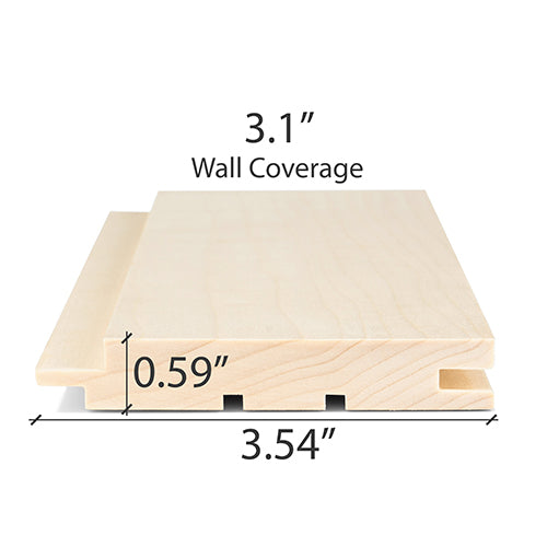 PROSAUNAS ASPEN 1X4 T&G STS4
