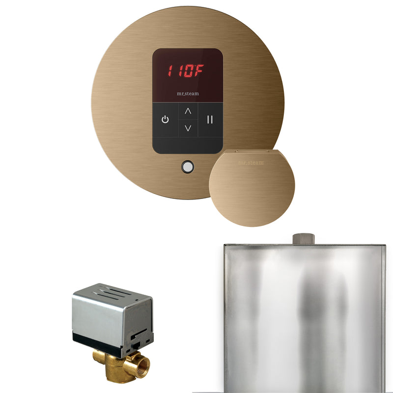 Basic Butler Steam Shower Control Package with Round iTempo Control and Steamhead
