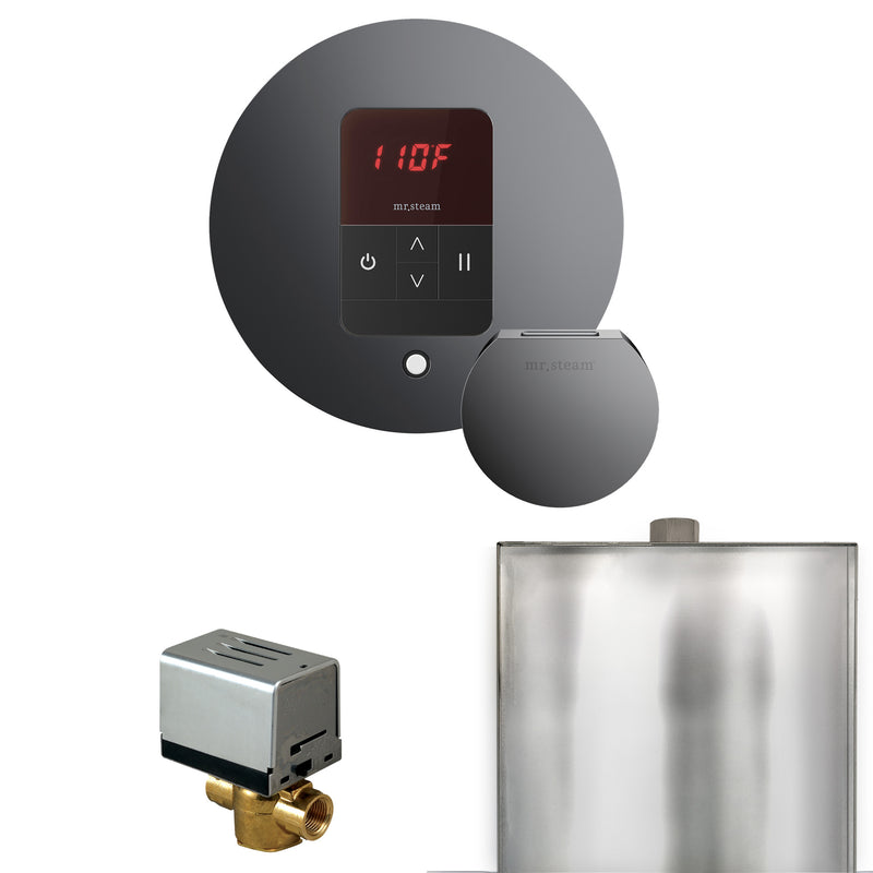 Basic Butler Steam Shower Control Package with Round iTempo Control and Steamhead