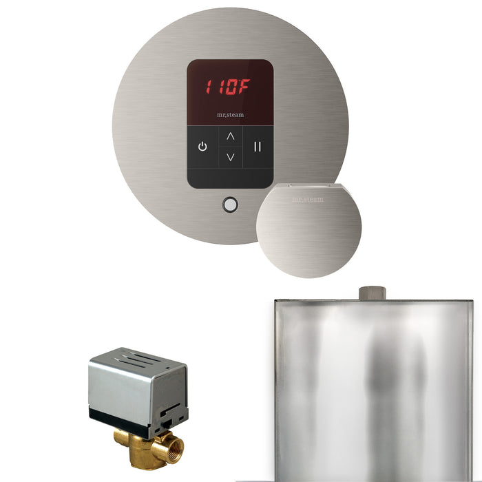 Basic Butler Steam Shower Control Package with Round iTempo Control and Steamhead