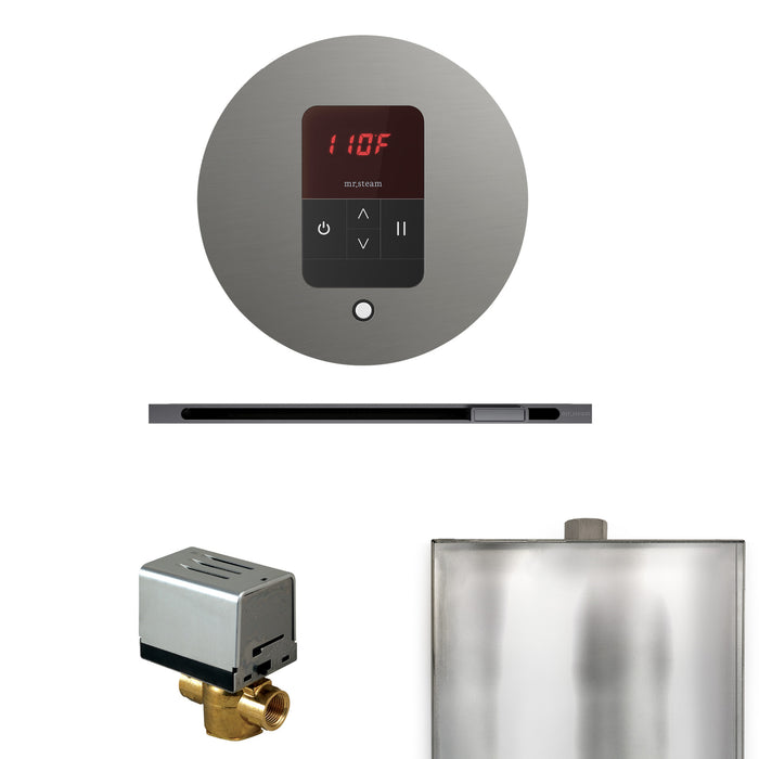 Basic Butler Steam Shower Control Package with Round iTempo Control and Linear Steamhead