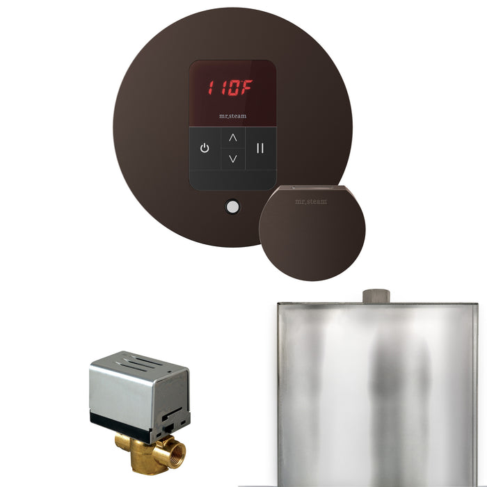 Basic Butler Steam Shower Control Package with Round iTempo Control and Steamhead