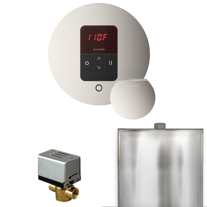 Basic Butler Steam Shower Control Package with Round iTempo Control and Steamhead