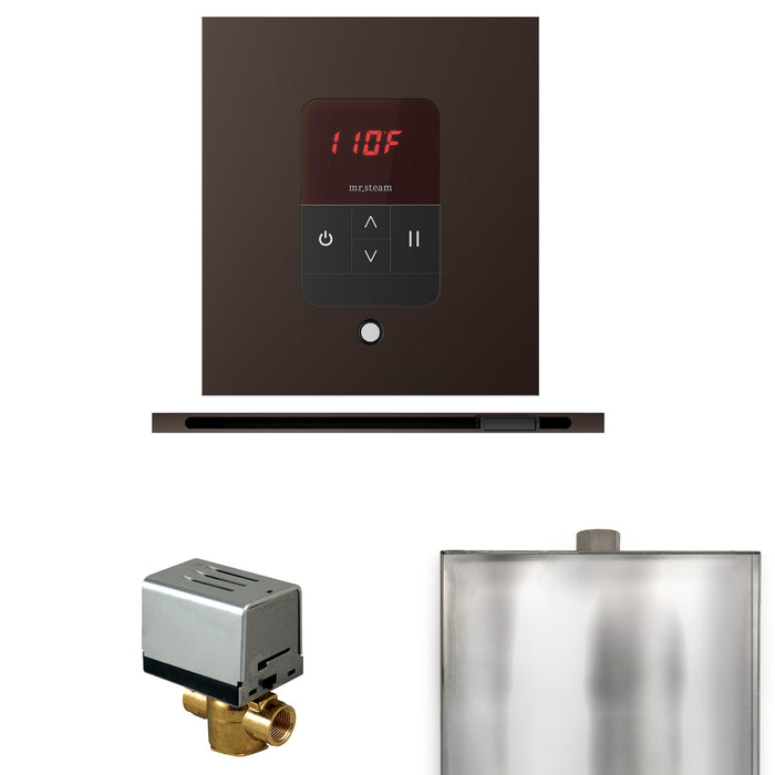 Basic Butler Steam Shower Control Package with Square iTempo Control and Linear Steamhead