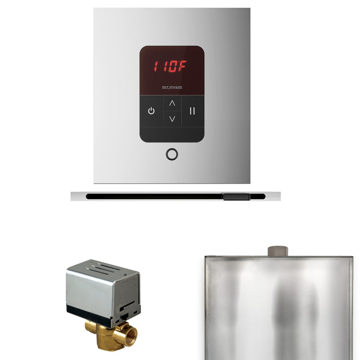 Basic Butler Steam Shower Control Package with Square iTempo Control and Linear Steamhead