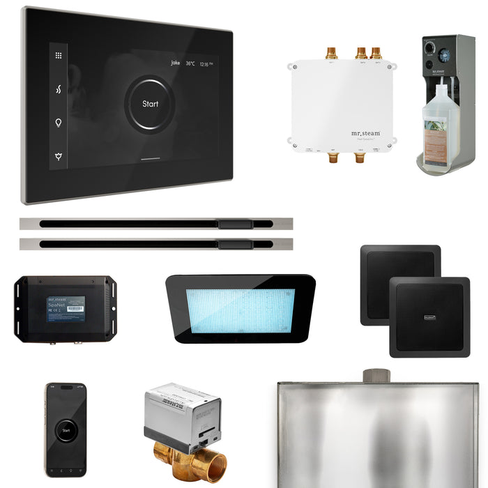 Bliss Max Steam Shower Control Package with iSteamX Control and Linear Steamhead