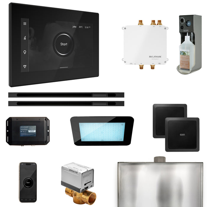 Bliss Max Steam Shower Control Package with iSteamX Control and Linear Steamhead