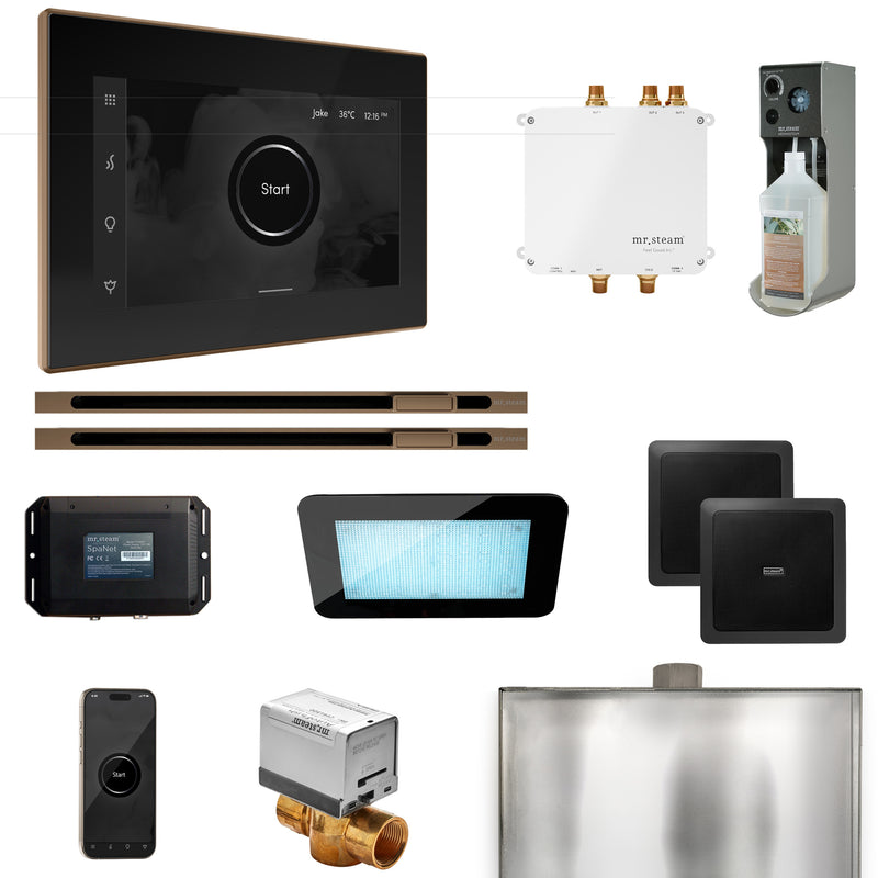 Bliss Max Steam Shower Control Package with iSteamX Control and Linear Steamhead